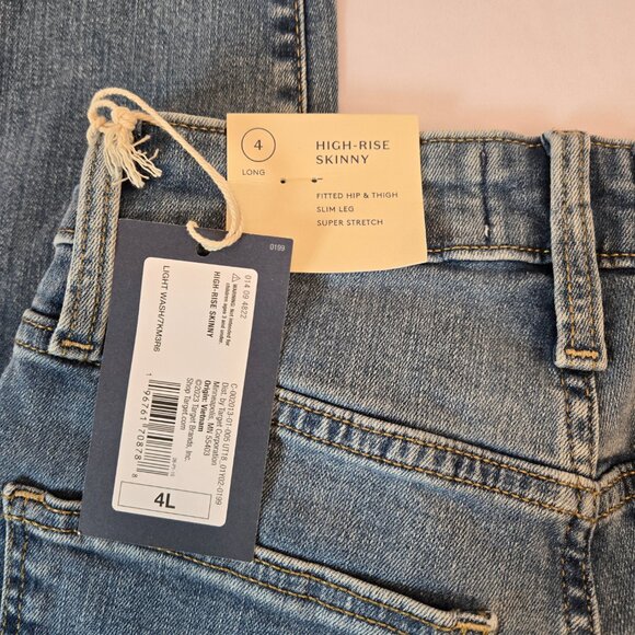 UNIVERSAL THREADS Women's High Rise Skinny Jeans Sz: 4 Light Wash - Picture 6 of 6